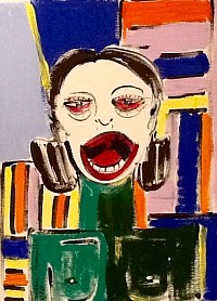 Elle crie de douleur